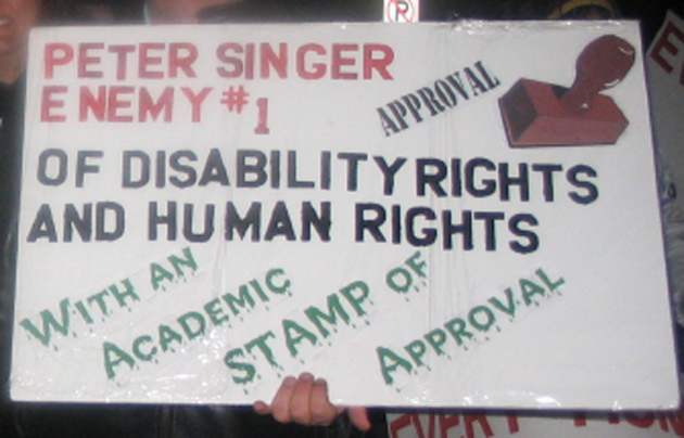 Peter Singer Protest